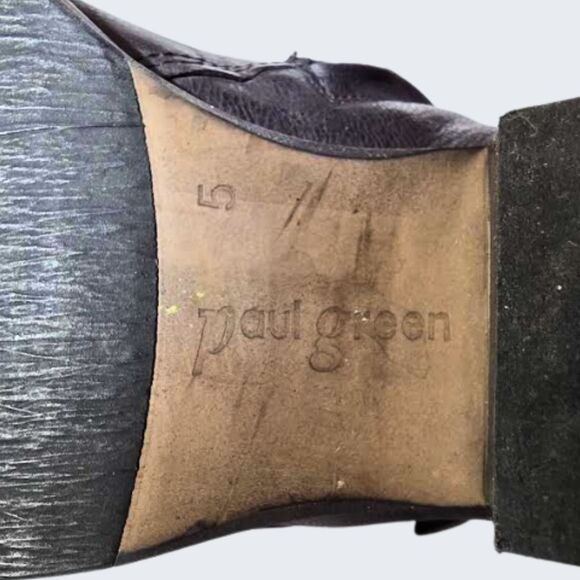 Paul Green Ankle Booties Boots Leather Black Heel Diandra Western 7.5 US / 5 UK - Picture 9 of 11